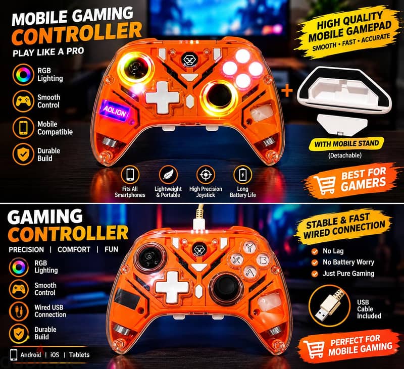Brand New RGB Gaming Controller 1