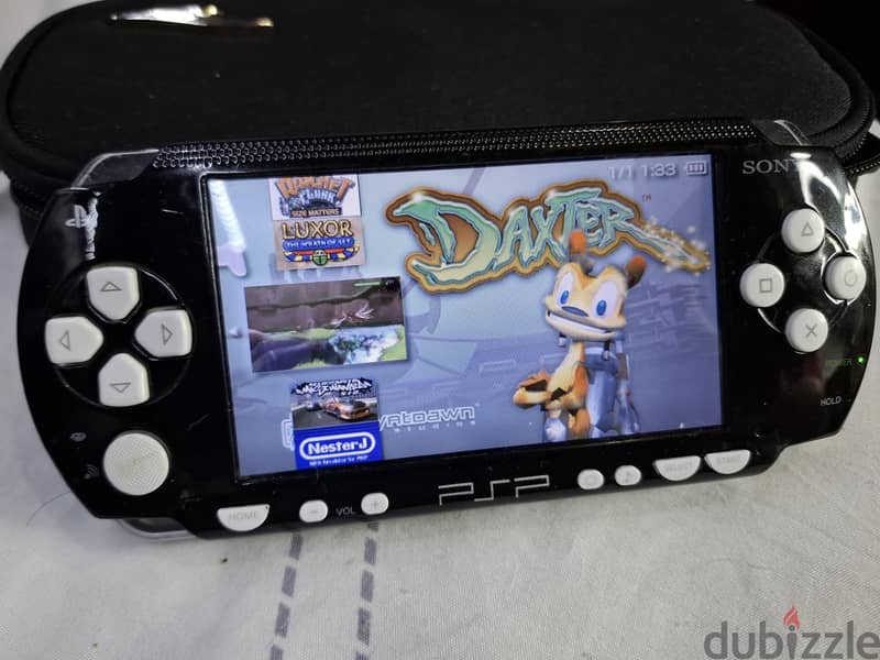 PSP P1000 BLACK 2GB 13 PSP GAME,15 NES,15 GAMEBOY 6
