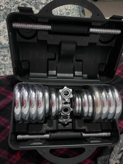 Set dumbbell  20 kg new with box and bar
