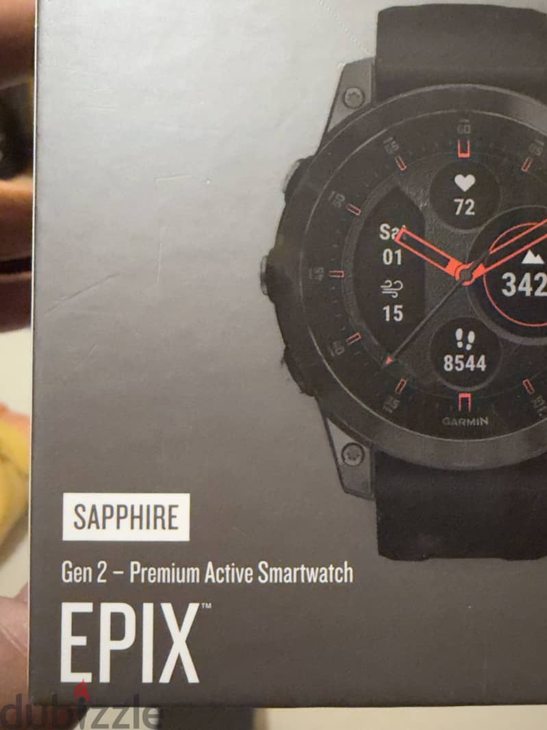 GARNIN EPIX GEN 2 BLACK CARBON GRAY DLC TITANIUM SILICONE BAND 7