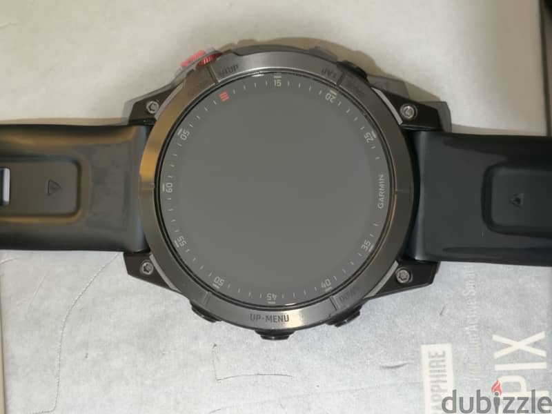 GARNIN EPIX GEN 2 BLACK CARBON GRAY DLC TITANIUM SILICONE BAND 10