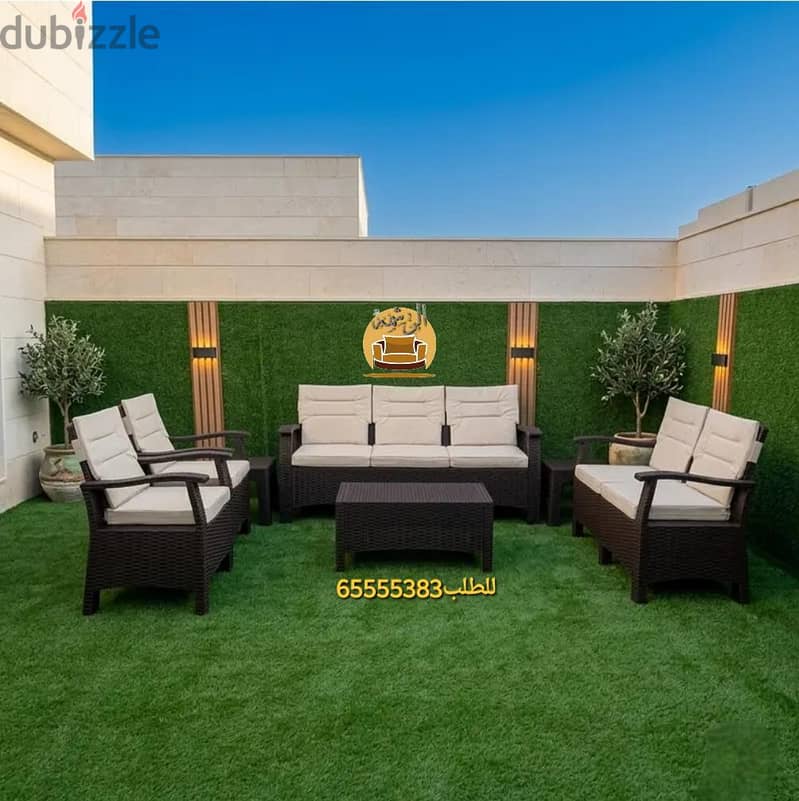 طقم كراسي الحديقه راتان ماركة توب 4