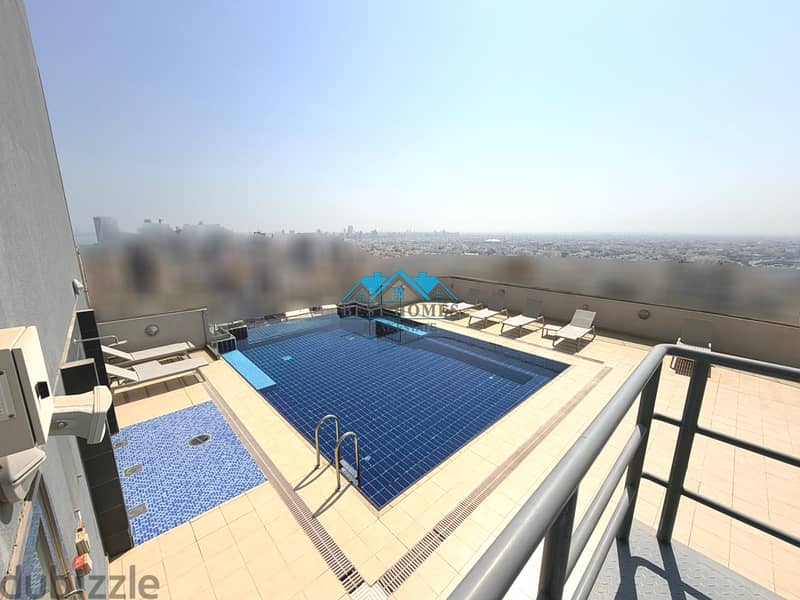 2 Master Bedroom Semi-Furnished Apartment with Pool in Bneid Al Gar 2