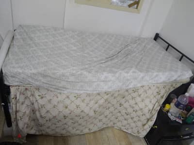 bed with mattress