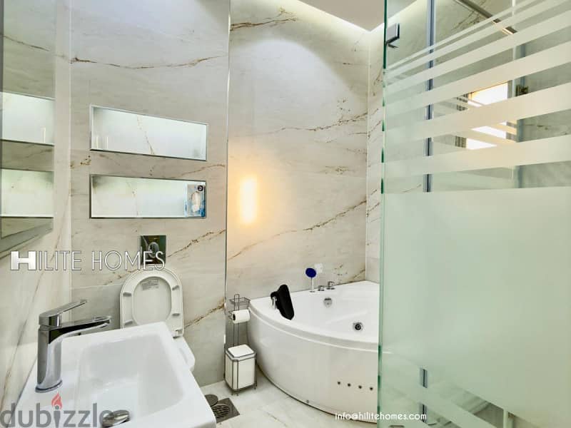 Brand new Two bedroom floor with spacious Roof top for rent in Mishref 15