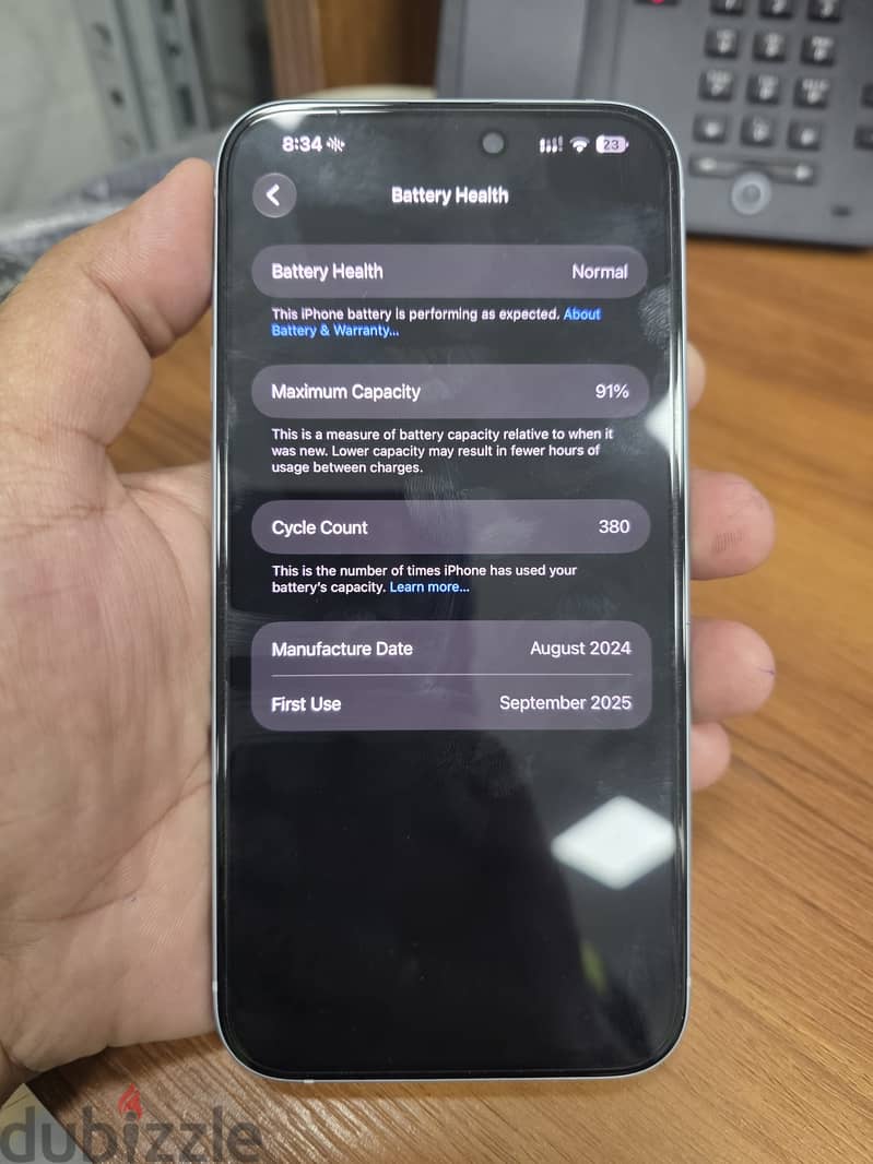 Iphone 15 plus with91% battery health 7