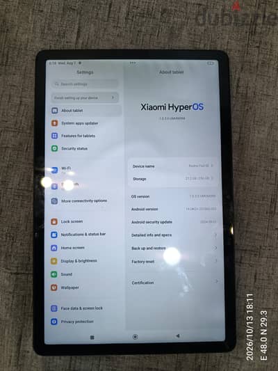 redmi pad se.  8gb 256 gb. all perfect working. wifi