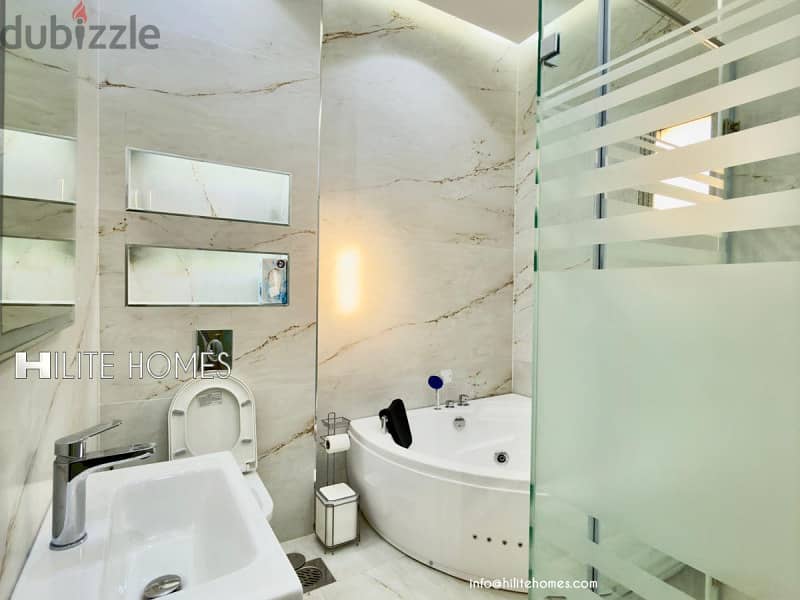 Brand new Two bedroom floor with spacious Roof top for rent in Mishref 14