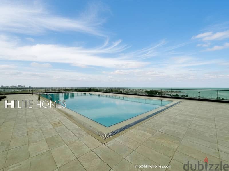 Elegant Three Bedroom Sea view Apartment for Rent in Salmiya 1