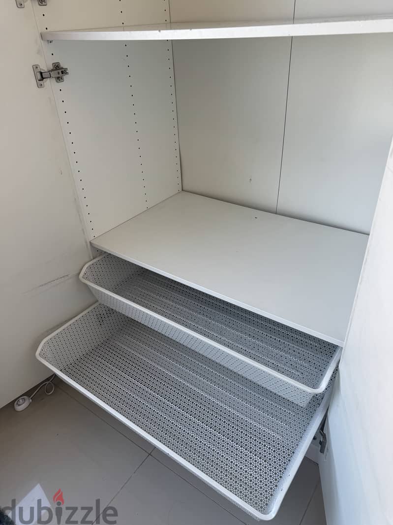 IKEA PAX Corner Wardrobe Combination–High-Gloss White -450 KD Original 2