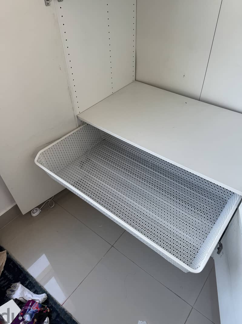 IKEA PAX Corner Wardrobe Combination–High-Gloss White -450 KD Original 3