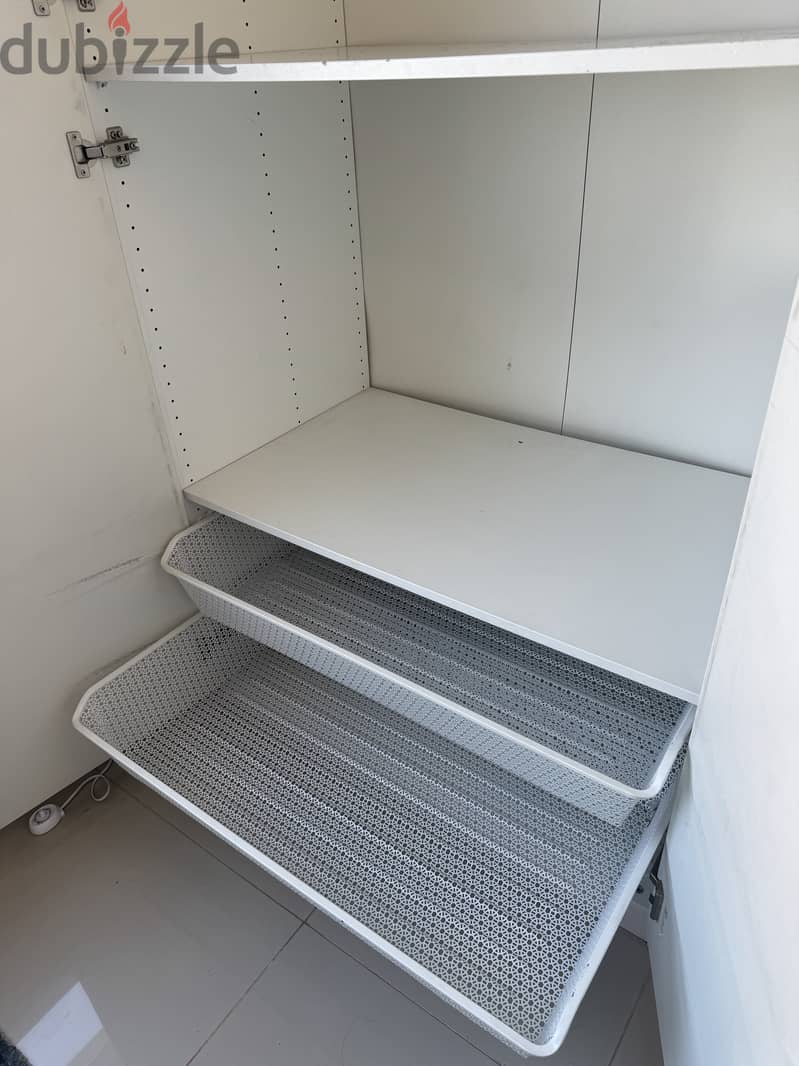 IKEA PAX Corner Wardrobe Combination–High-Gloss White -450 KD Original 4