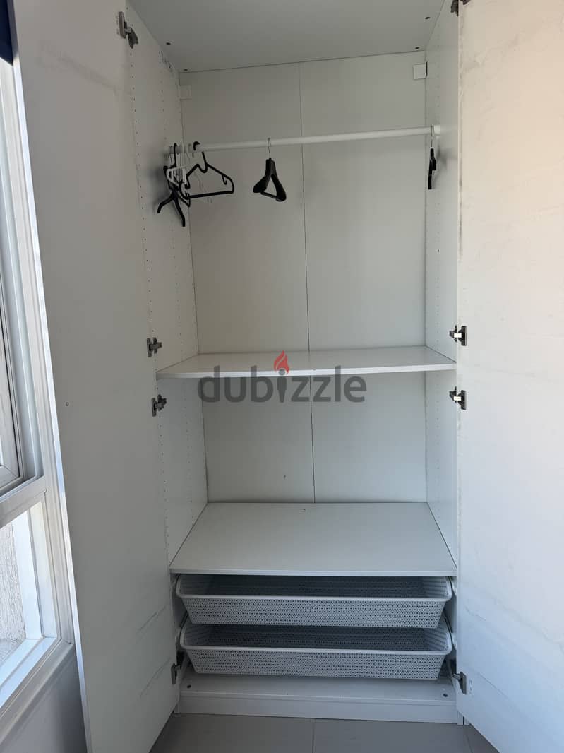 IKEA PAX Corner Wardrobe Combination–High-Gloss White -450 KD Original 5