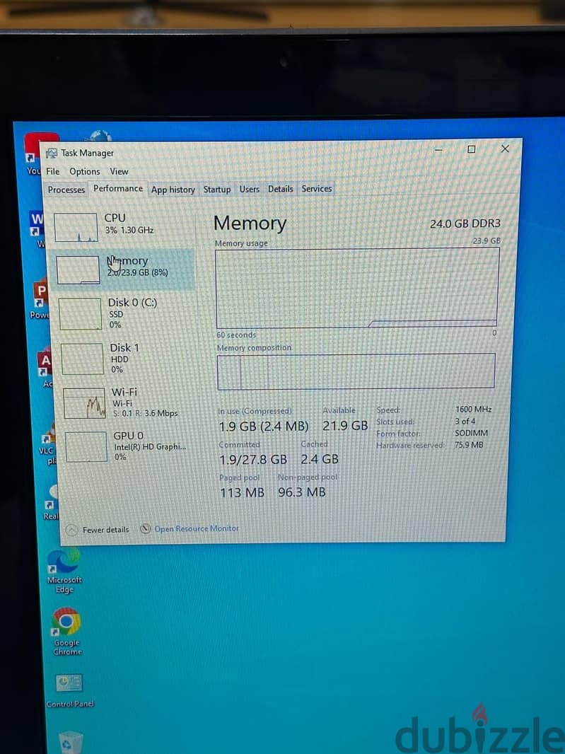 SSD 240GB. HDD 2TB NvidiaGB.  Screen 17.3 inch 7