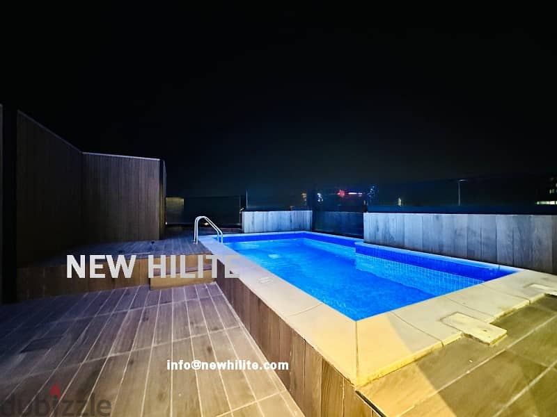 TWO MASTER BEDROOM APARTMENT WITH PRIVATE POOL FOR RENT IN KUWAIT CITY 2