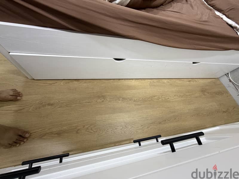 Good Condition Single Bed with Storage Drawer + Mattrees 2