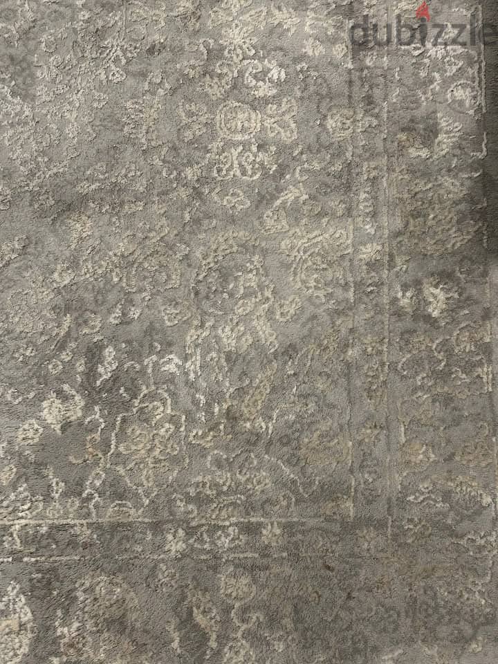 Large Dense Floral Area Rug — 310x250cm, Grey 5