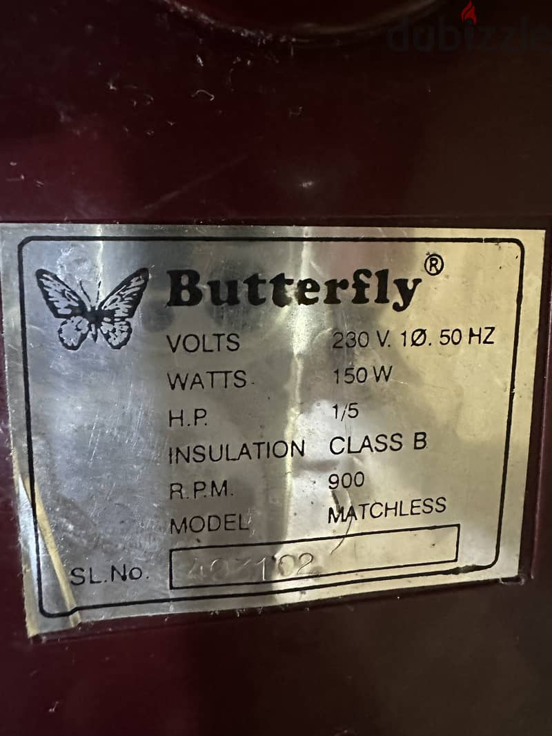 Butterfly wet grinder 2