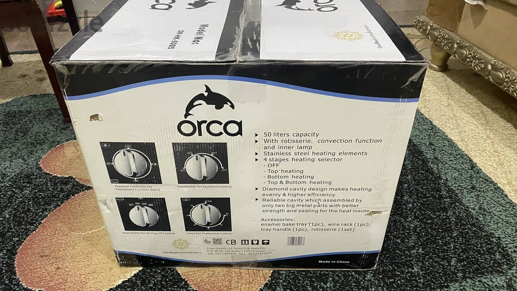 فرن كهربائي orca جديد لم يستعمل  بالكرتونة 3