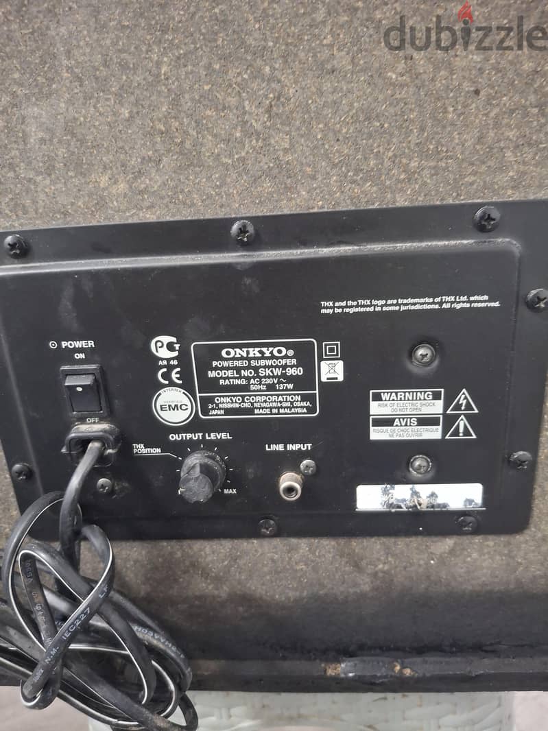 onkyo 12 inch THX active subwoofer 2