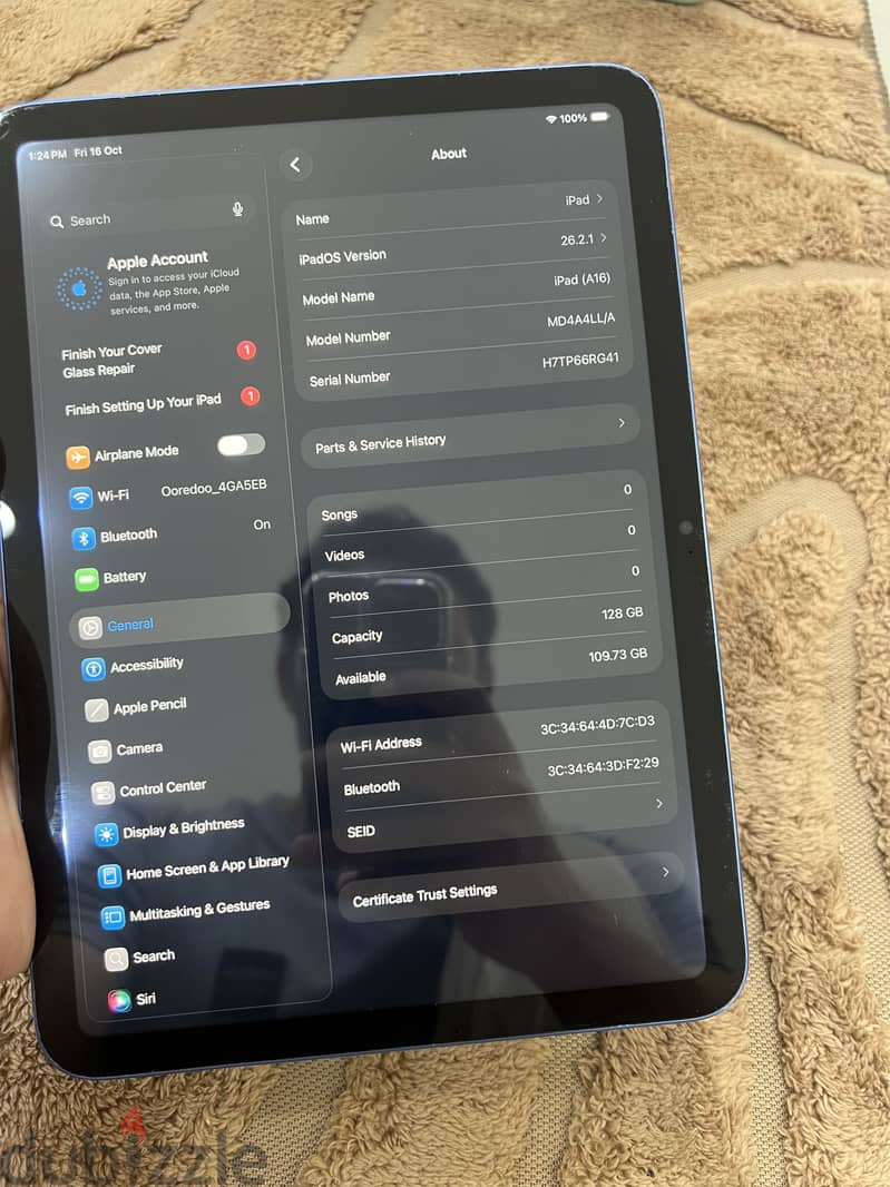 Ipad A16 128gb very good condition 8