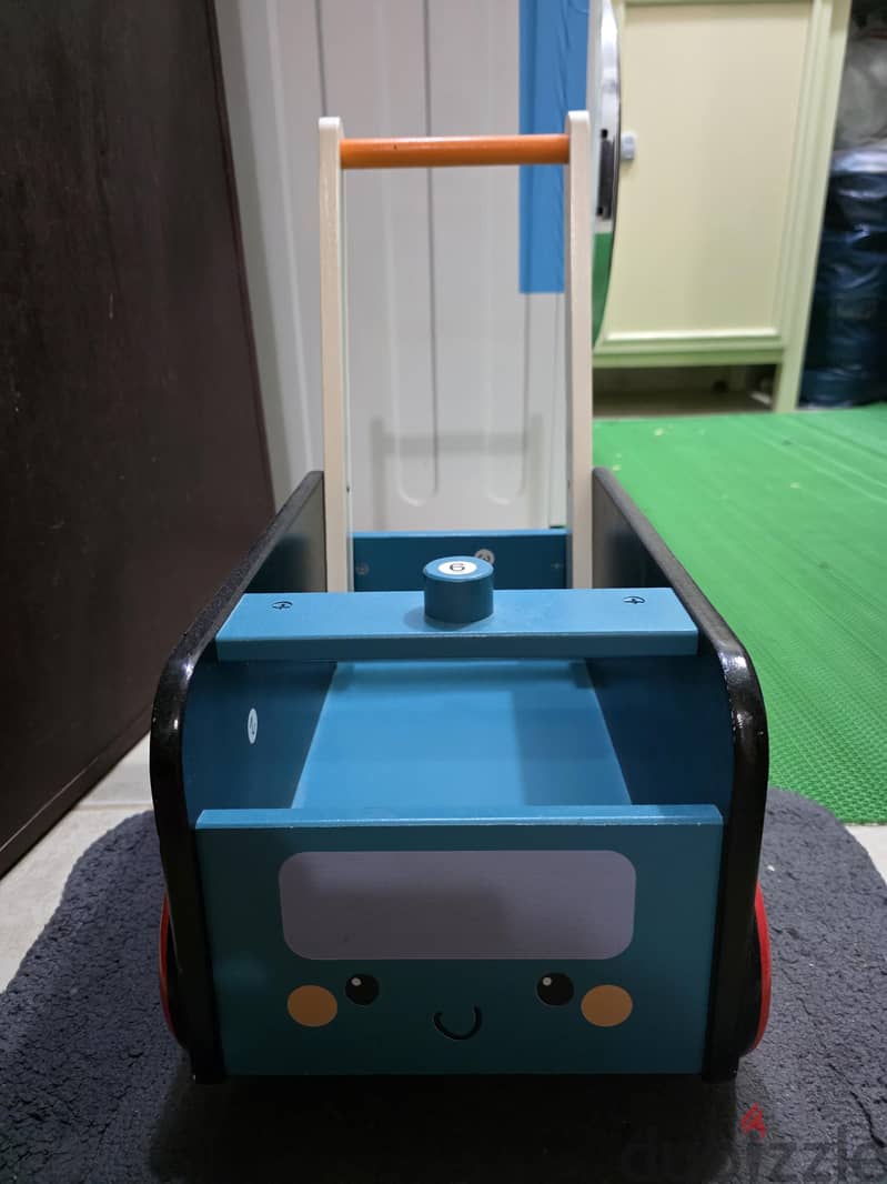 [FOR SALE] Children's Wooden Police Wagon / Walker 1