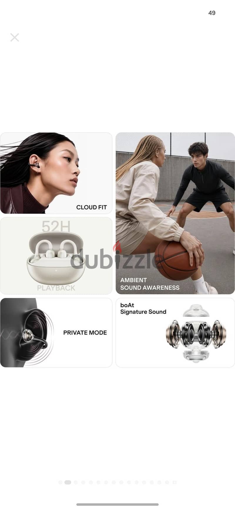 Boat Airdopes Proclip OWS Earbuds New 4