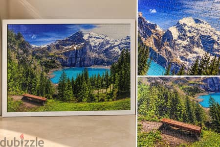 Hand-Assembled Puzzle Art | Mountain Lake