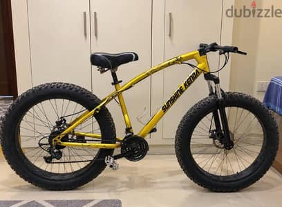  Gold Beast! Fat Tyre Mountain Bicycle – Excellent Look in the