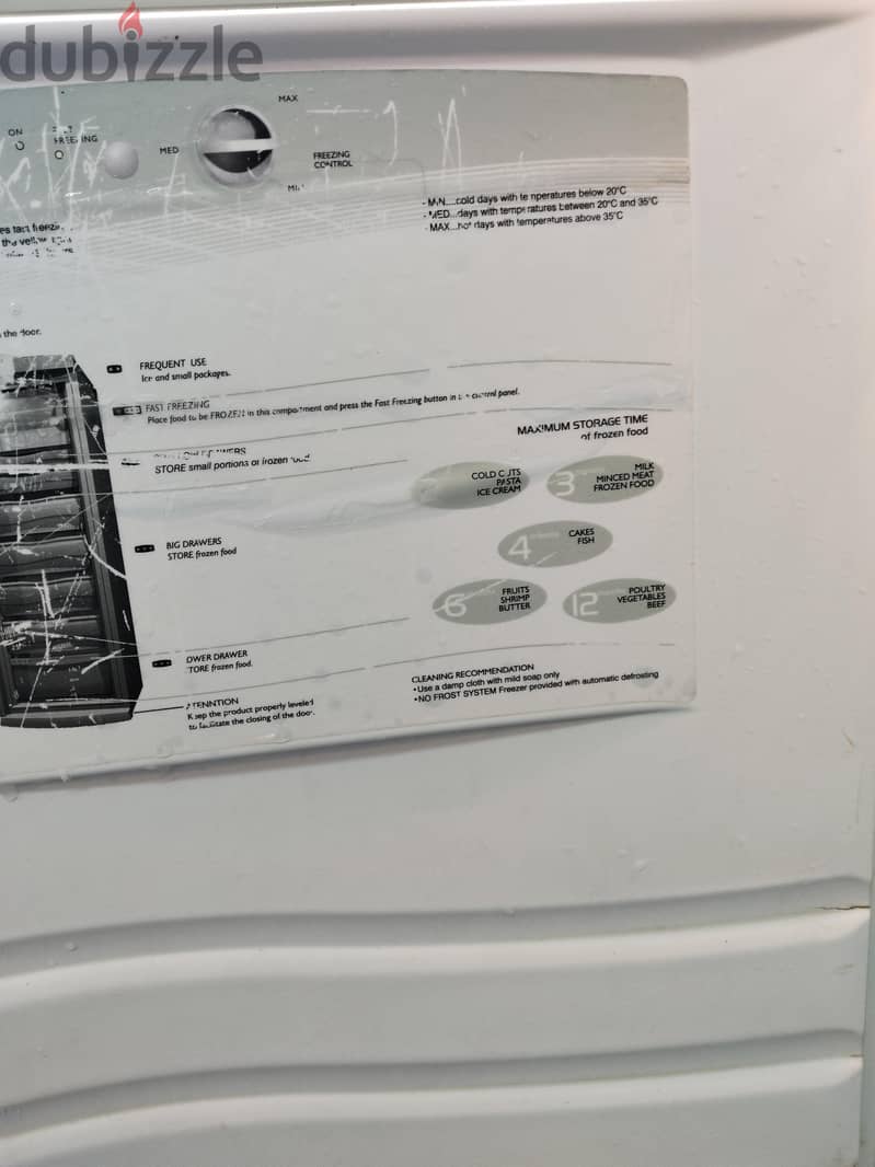 Whirlpool standing freezer for sale in very good condition 2