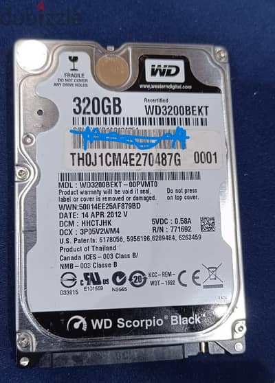 1 TB HARD DISK ONLY KD 5 USED