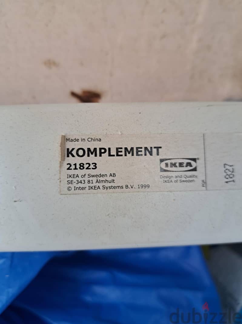 IKEA KOMPLEMENT interior organizer part with article number 21823, 1
