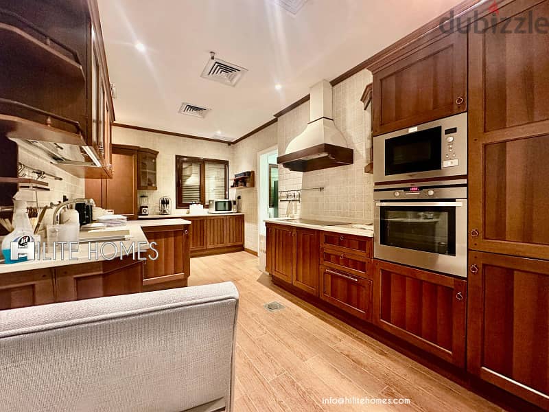 Seaview Furnished 3-Bedroom Floor with Private Pool in Salmiya 1