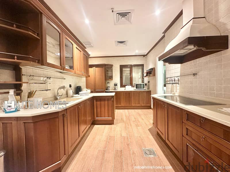 Seaview Furnished 3-Bedroom Floor with Private Pool in Salmiya 2