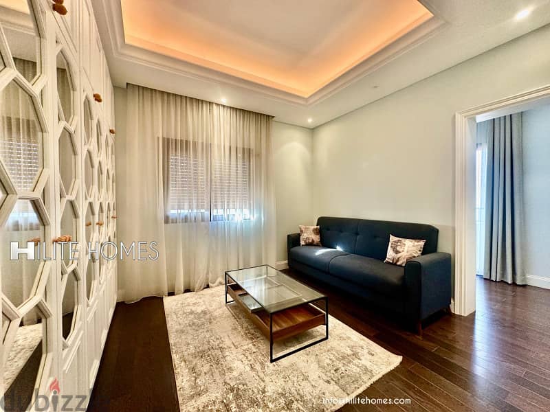 Seaview Furnished 3-Bedroom Floor with Private Pool in Salmiya 5