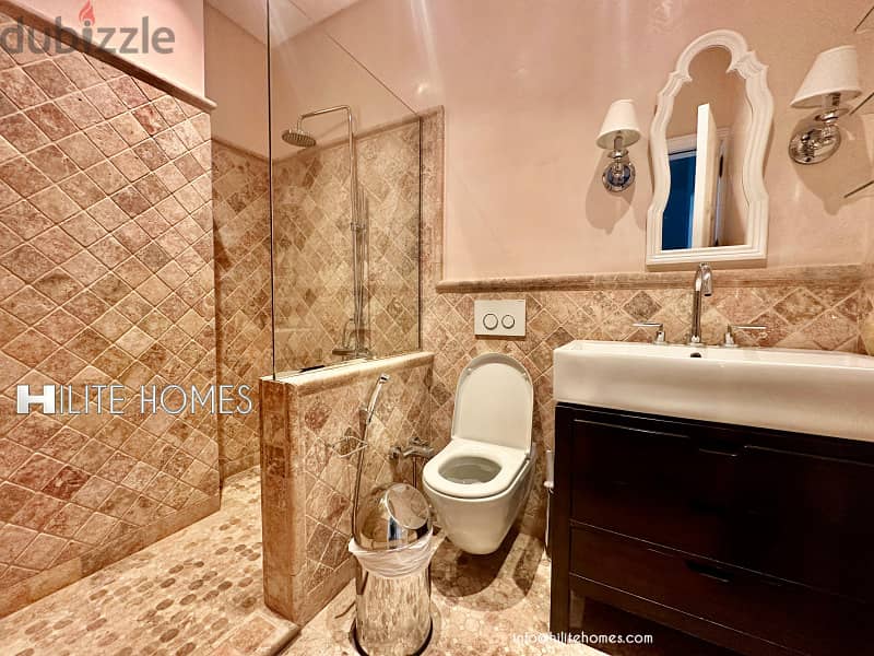 Seaview Furnished 3-Bedroom Floor with Private Pool in Salmiya 6