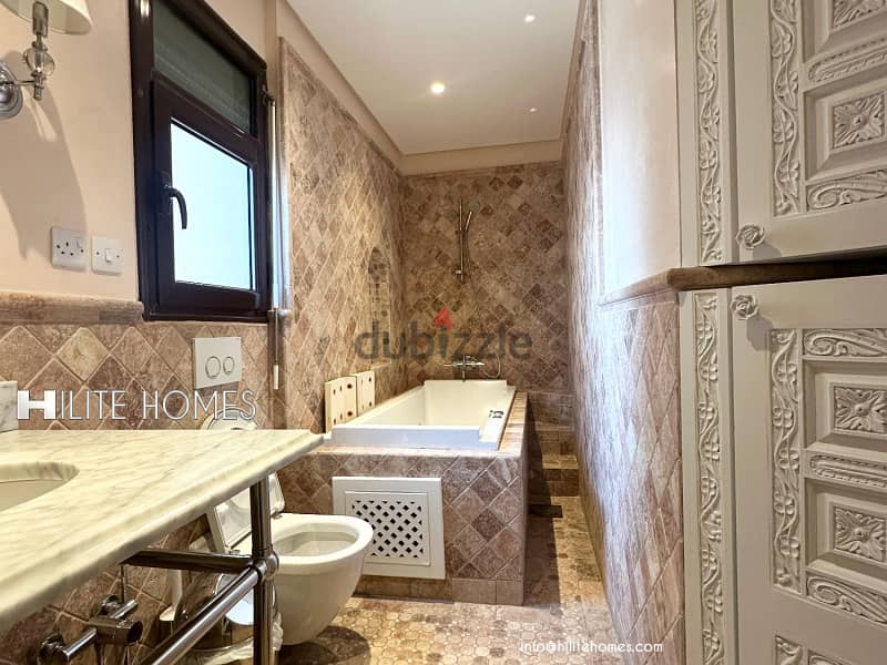 Seaview Furnished 3-Bedroom Floor with Private Pool in Salmiya 9