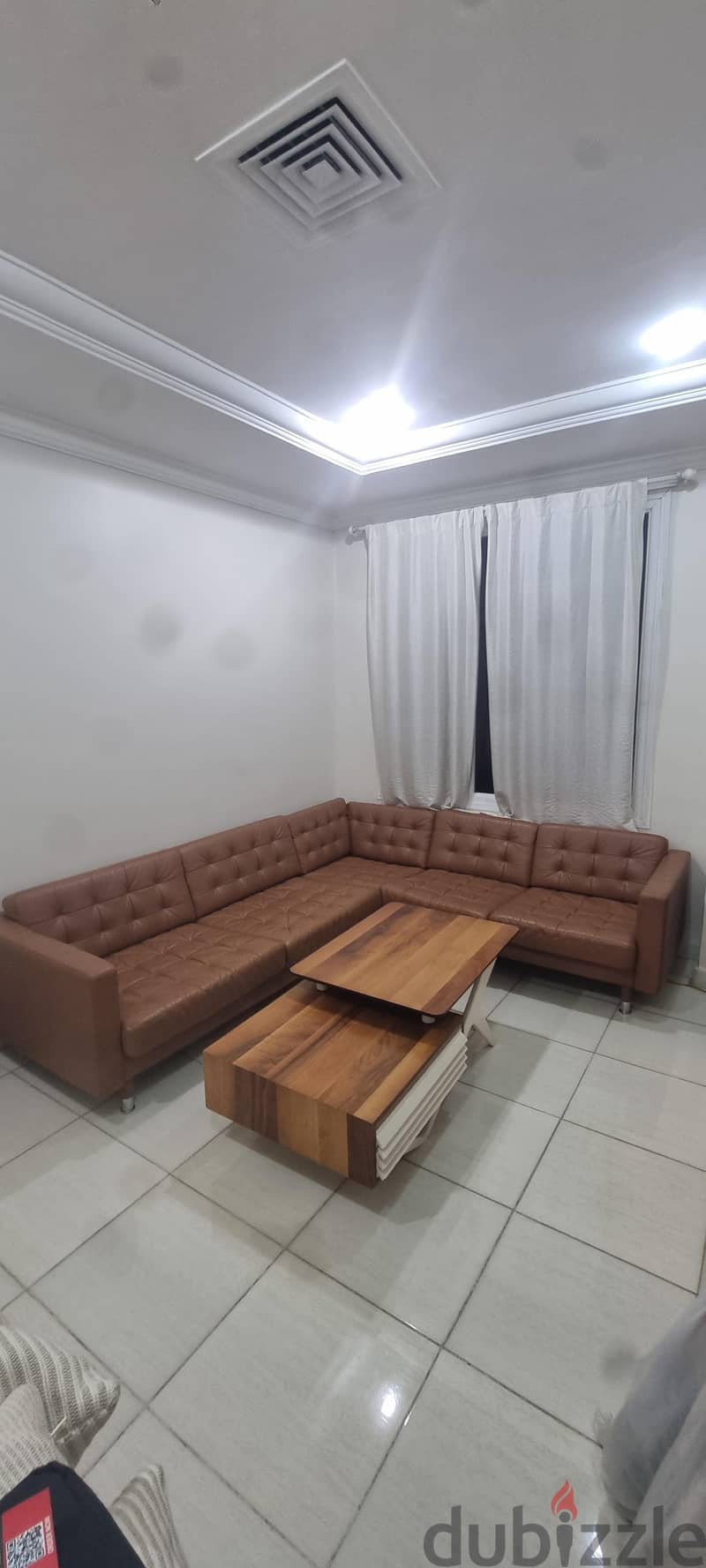 Genuine Leather Sofa Coffee Table Storage Stand 1