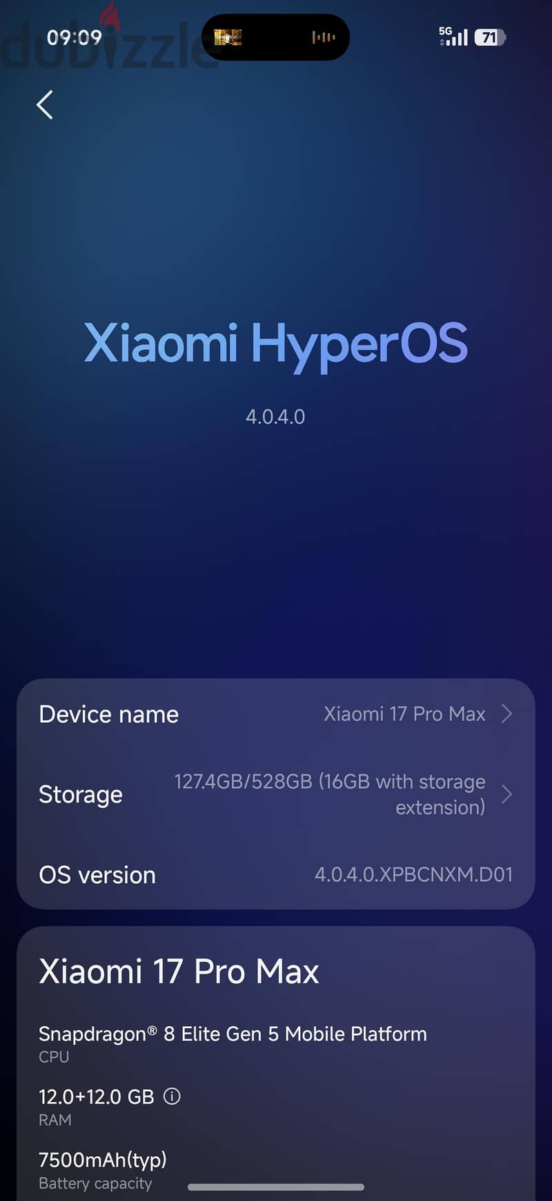 Xiaomi 17 Pro Max 12GB RAM / 512GB Storage 12