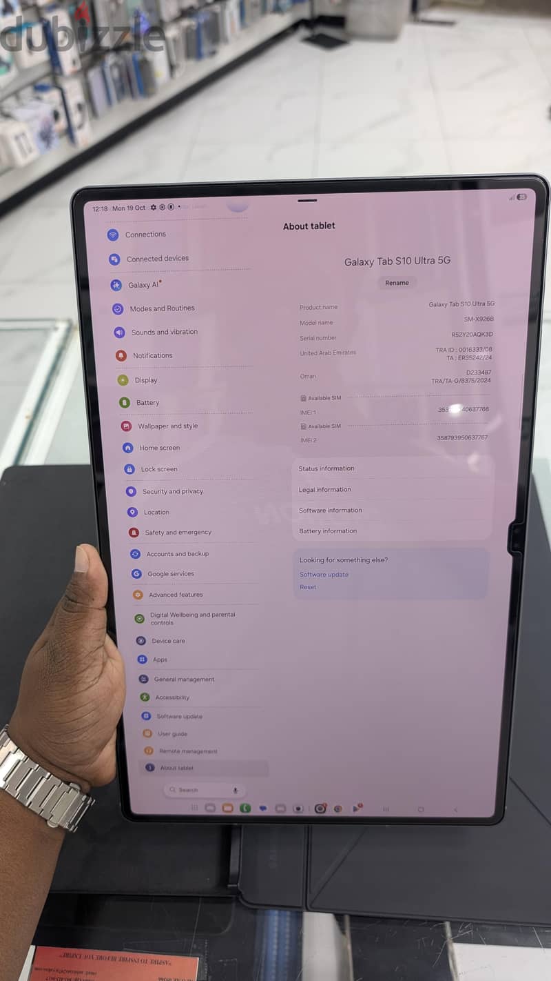 Samsung Galaxy tab S10 ULTRA 5G 1