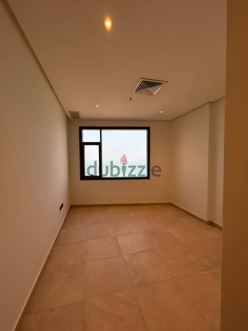 Semi-furnished apartment with a sea view for rent in Salmiya. 2