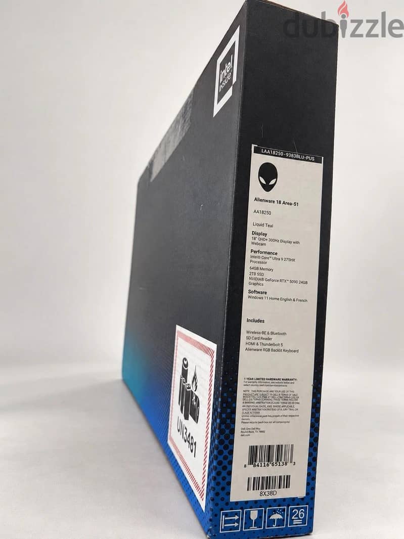 New Sealed Dell Alienware 18 Area-51 RTX 5090 64GB Ram 2TB SSD Ultra 9 2