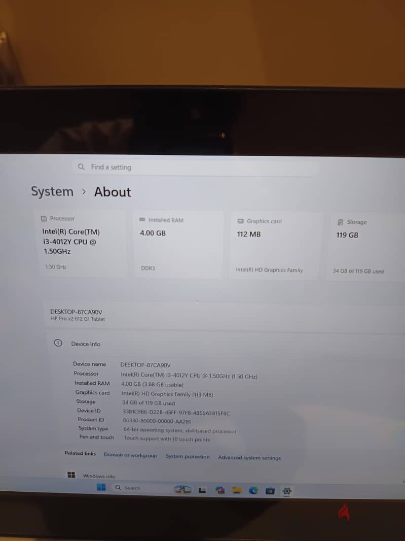 HP pro X2 Intel core i3 processor touch screen 3