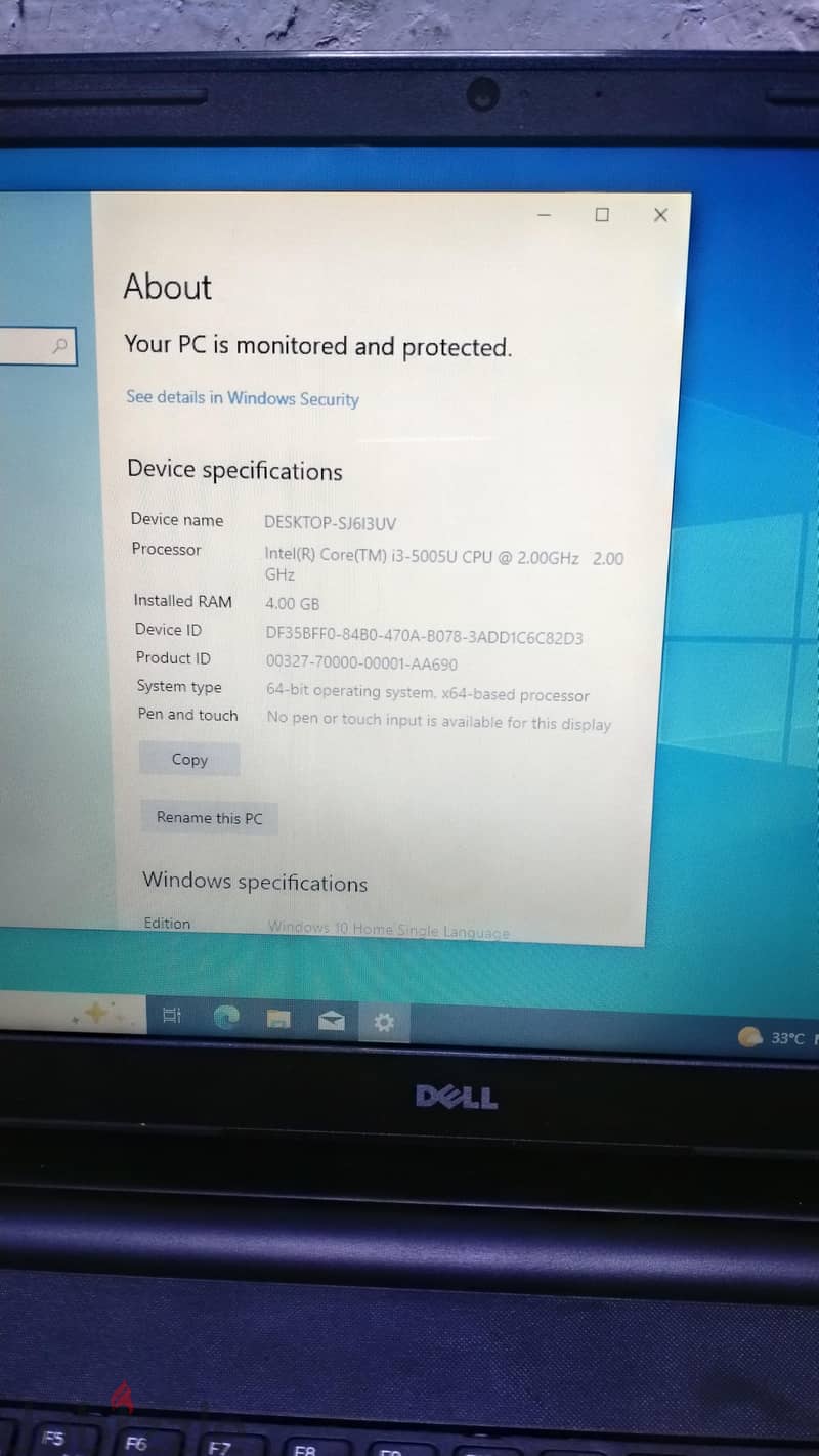 laptop core i3 5 generation ram 4 GB hard 500 GB new battery 1