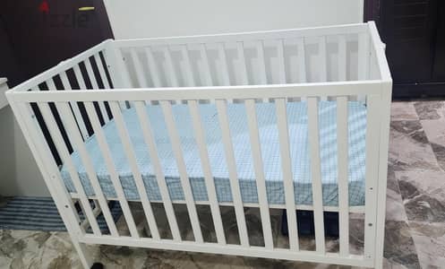 BABY COT BED WITH MATTRESS/ WALKER/CHAIR