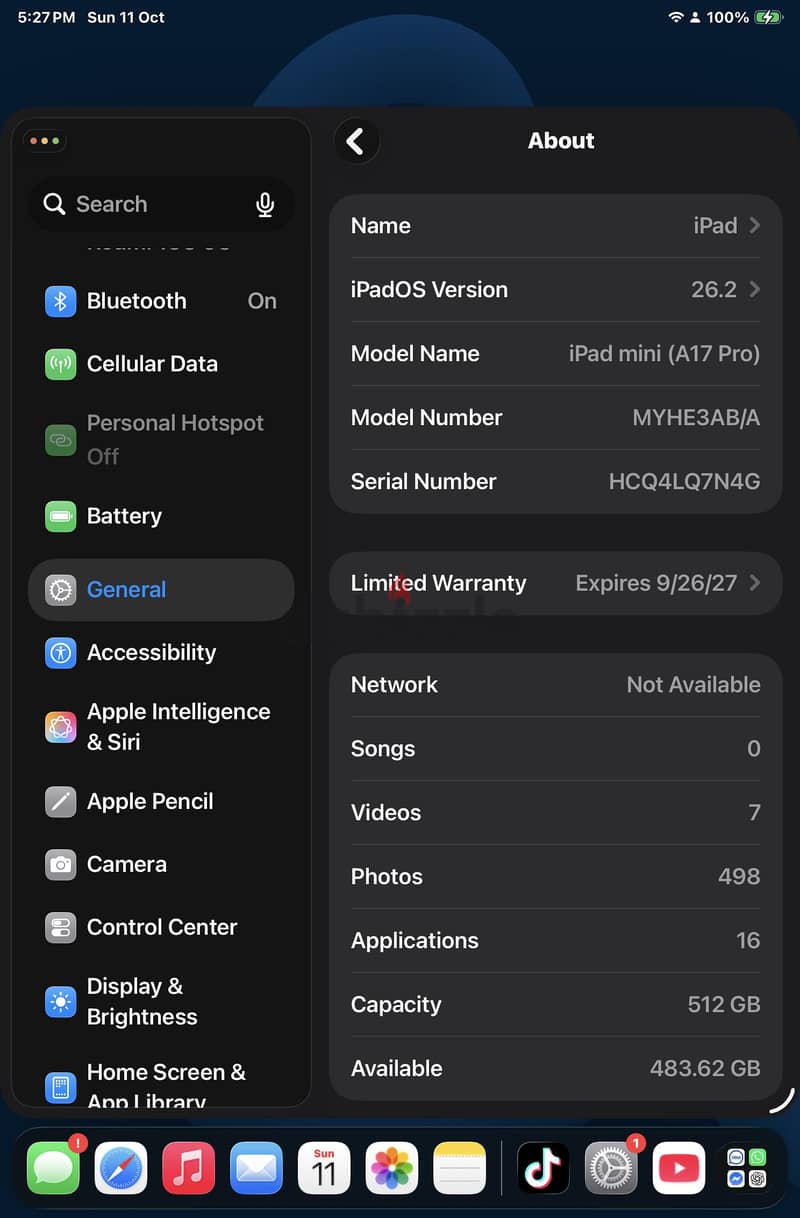 Ipad A17pro Mini 512 gb Wifi + cellular 3