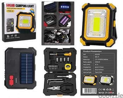 Solar Camping Light with Toolbox