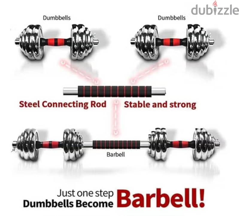 Set dumbell  20 kg new with box and bar 5