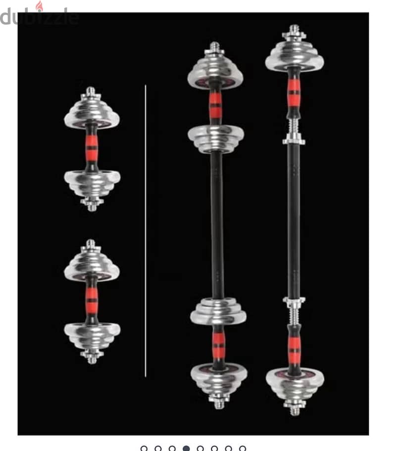 Set dumbell  20 kg new with box and bar 6