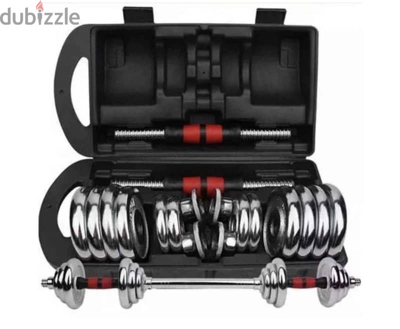 Set dumbell  20 kg new with box and bar 14